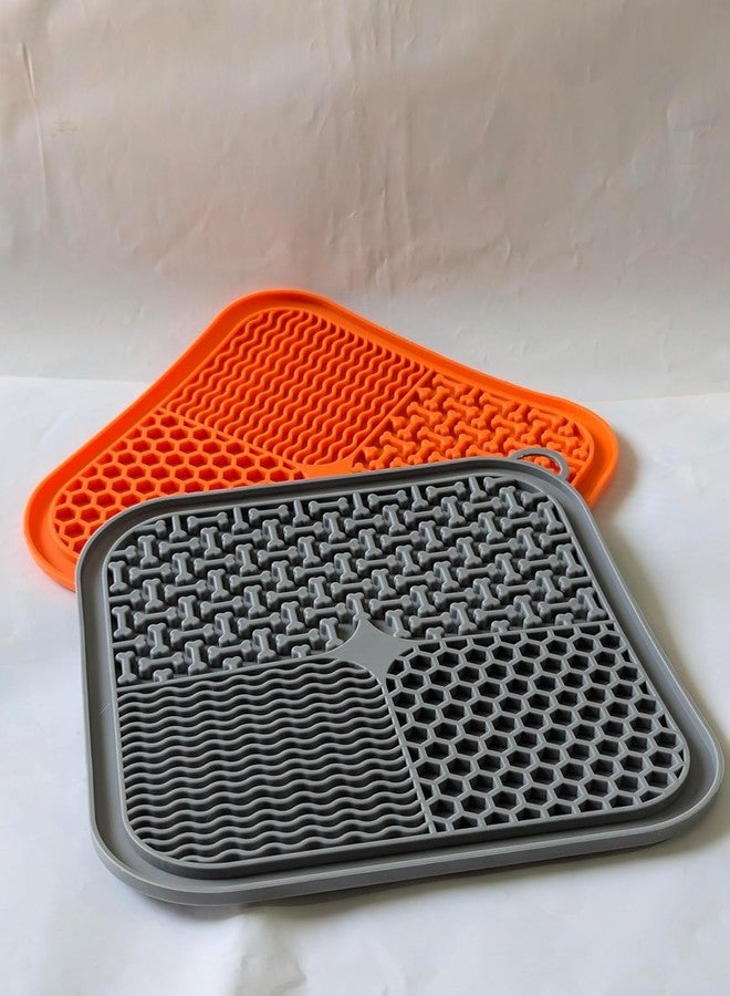 JD PRO Pet Lick Mat Licking Pad Mats for Dog and Cat | Food-Grade Silicone, Dog Food Mat with Suction Cup, Slow Feeding Mat | Pet IQ Treat Mat, Suitable for All Breeds (Multicolour, Pack of 1) - Image 5